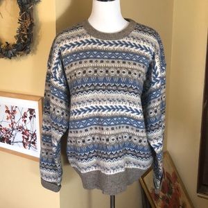 VINTAGE Nordic Faire Isle Size XL Woodstock Shetland Graphic Unisex Hong Kong